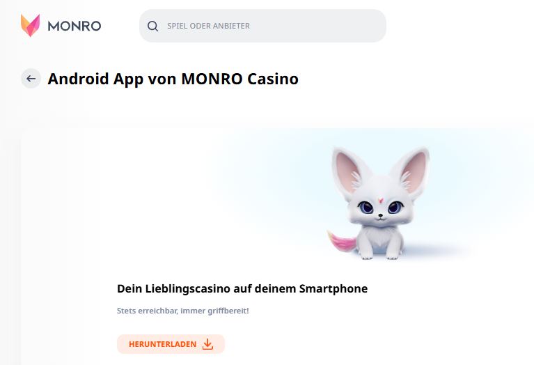 Monro Casino Android App herunterladen und installieren