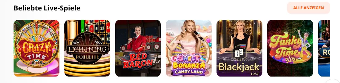 Beliebte Live-Spiele im Monro Casino spielen
