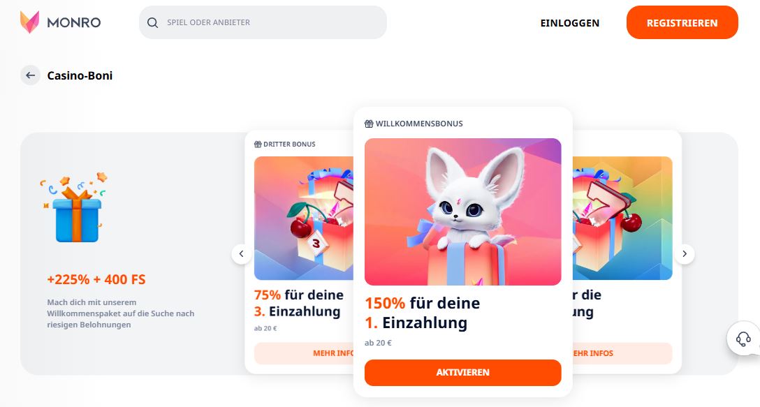 Willkommensbonus für erste Einzahlung aktivieren